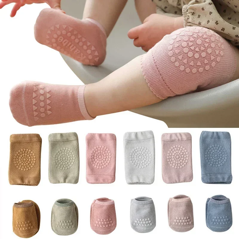 Unisex Baby Socks Non Slip - Baby Knee Pads Socks Set for