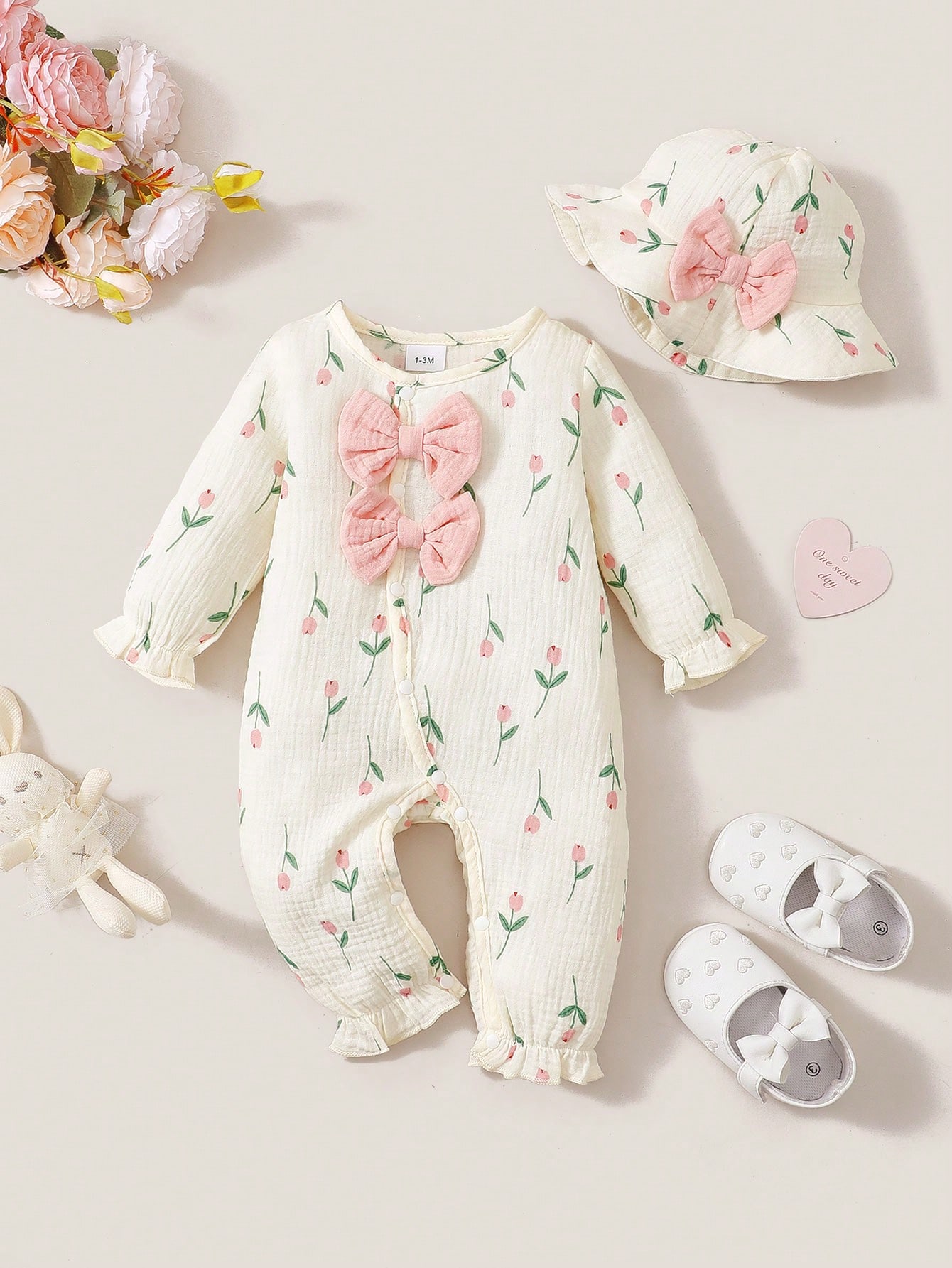 Baby Girl Spring and Autumn Lo - Newborn Baby Girl Romper Floral review and price